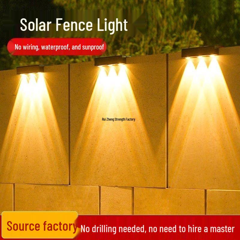 Waterproof Solar Wall Light - Outdoor Courtyard & Garden Decorative Spotlight