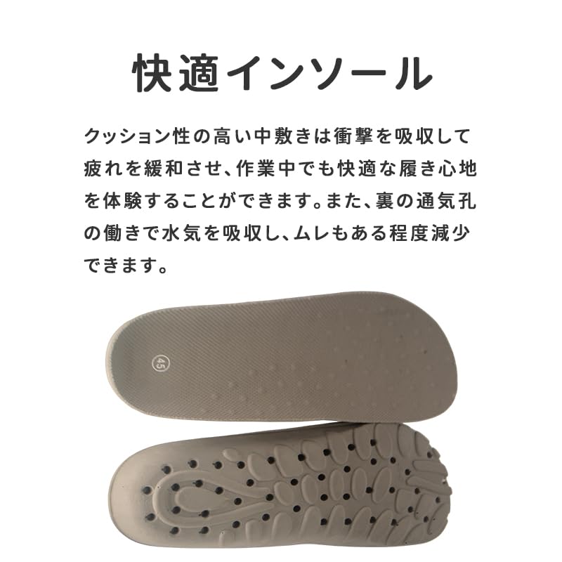 Kintarila Chef Shoes, Black, Kitchen Clogs, Non-Slip, Waterproof, PVC Resin, for Men and Women, S076 (Black, 40cm, 25.0cm)