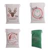 Large Merry Canvas Christmas Santa Sack Xmas Stocking Reindeer Gift Storage Bag