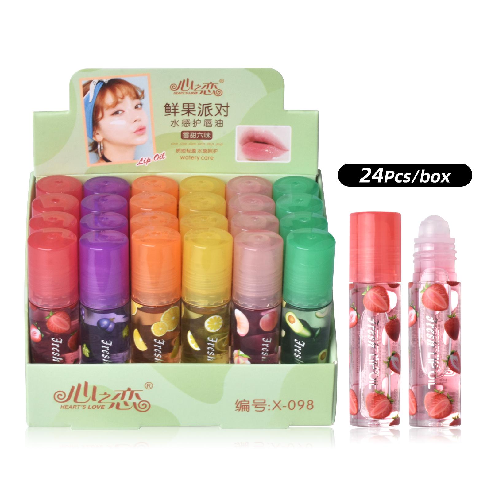 

24 шт./набор Длительное увлажняющее и согревающее масло для губ, против трещин, осветляющее средство для губ и уход за губами