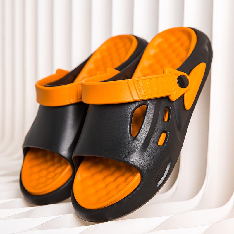 

Летние новые мужские сандалии для отдыха на природе, пляжные тапочки, удобные мягкие шлепанцы, мужские сабо, повседневная обувь, садовая обувь, мужские сандалии для отдыха на природе 40-41 черный коричневый