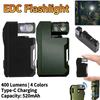 G5 EDC Flashlight Rechargeable 400 Lumens 4 Color Lights Mini Night Light Waterproof Portable Pocket Flashlights for Outdoor