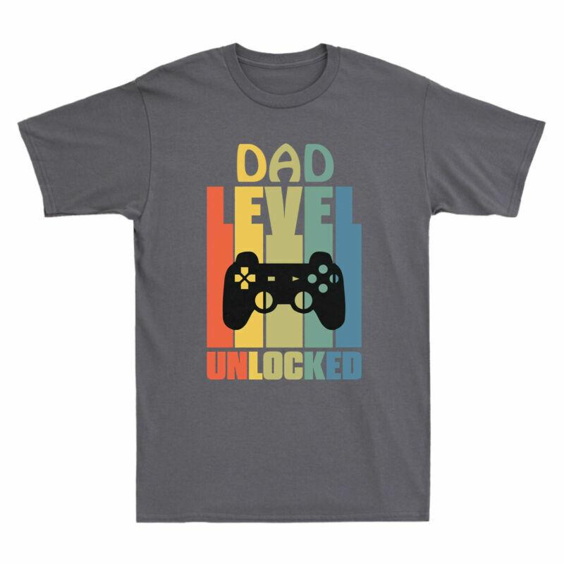 Daddy Announceunisext Tshirt Gift Unlocked Papa Level Pregnancy Novelty Funny Dad