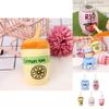 Adorable Fruit Bubble Tea Stuffed Plush Pendant Doll Xmas Gift