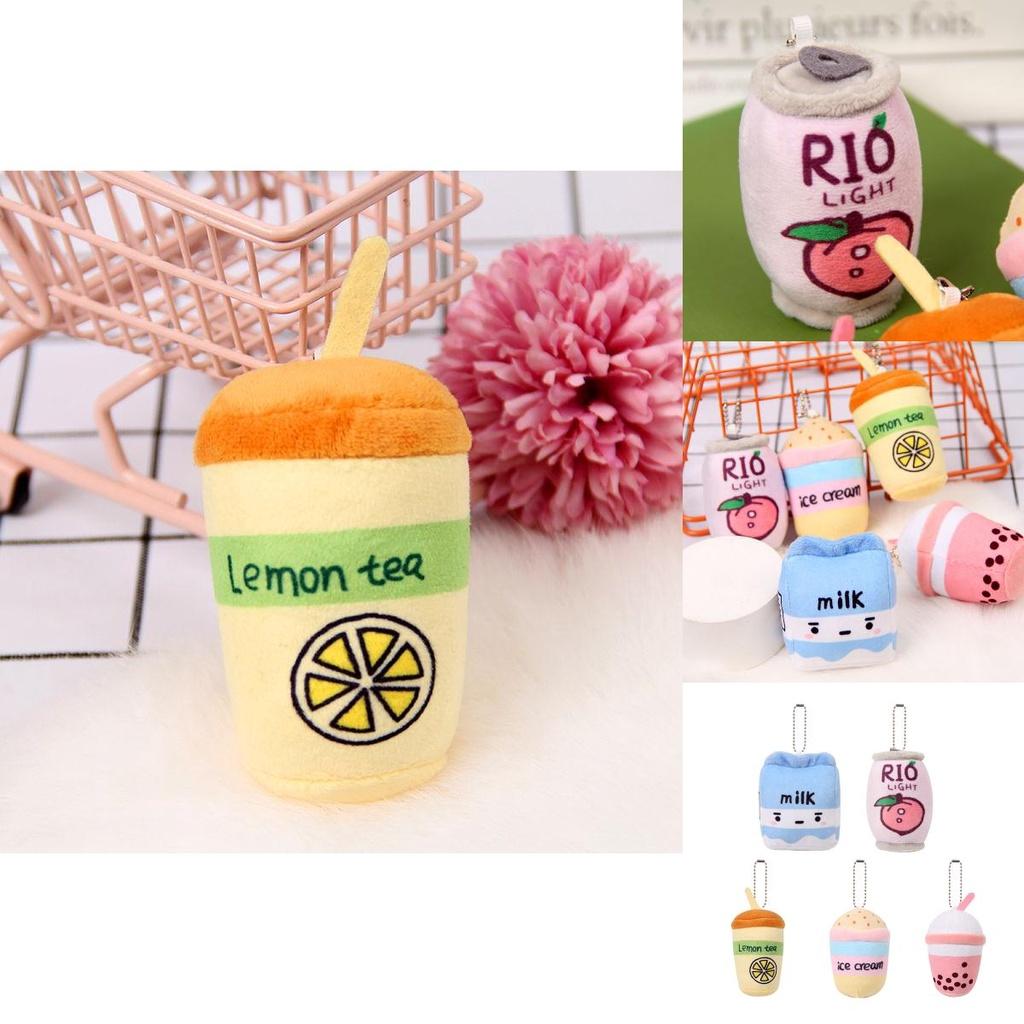 Adorable Fruit Bubble Tea Stuffed Plush Pendant Doll Xmas Gift