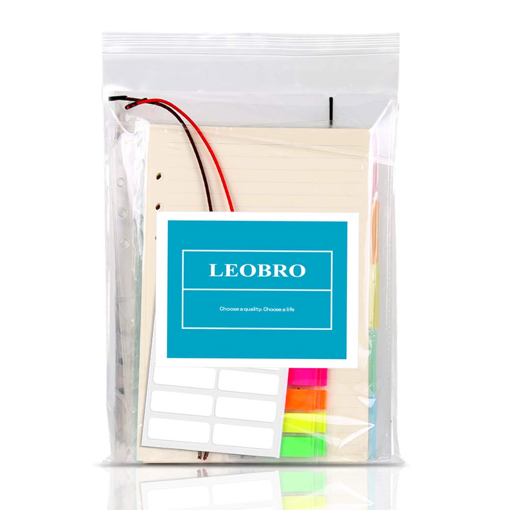 LEOBRO System Planner System Planner A5 Set of Refill PP Color Clear Sticky Note Horizontal 6 Transparent Business For Memo PP Set, Refill, Size, 2,