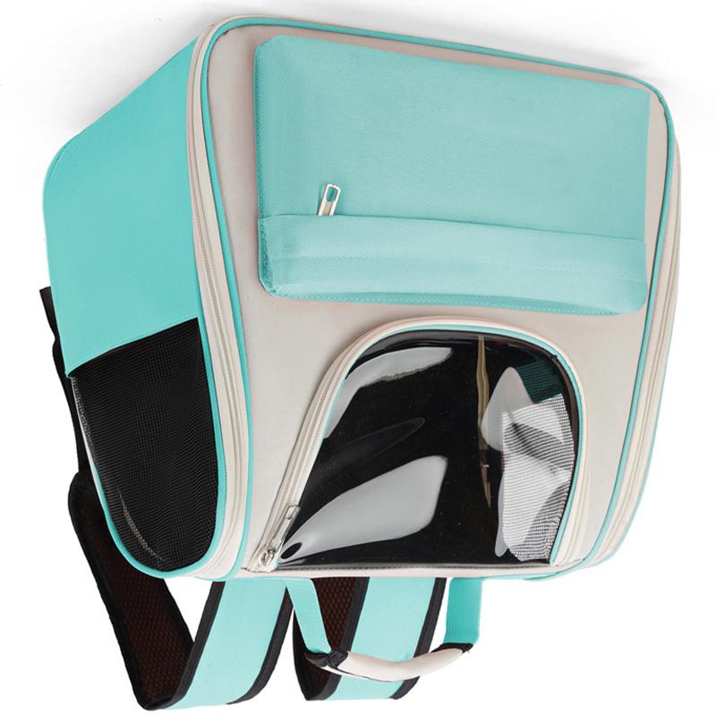 Pet Carrying Backpack Large Space Waterproof Breathable Portable Cat Carrier Bag with Handle for Puppy