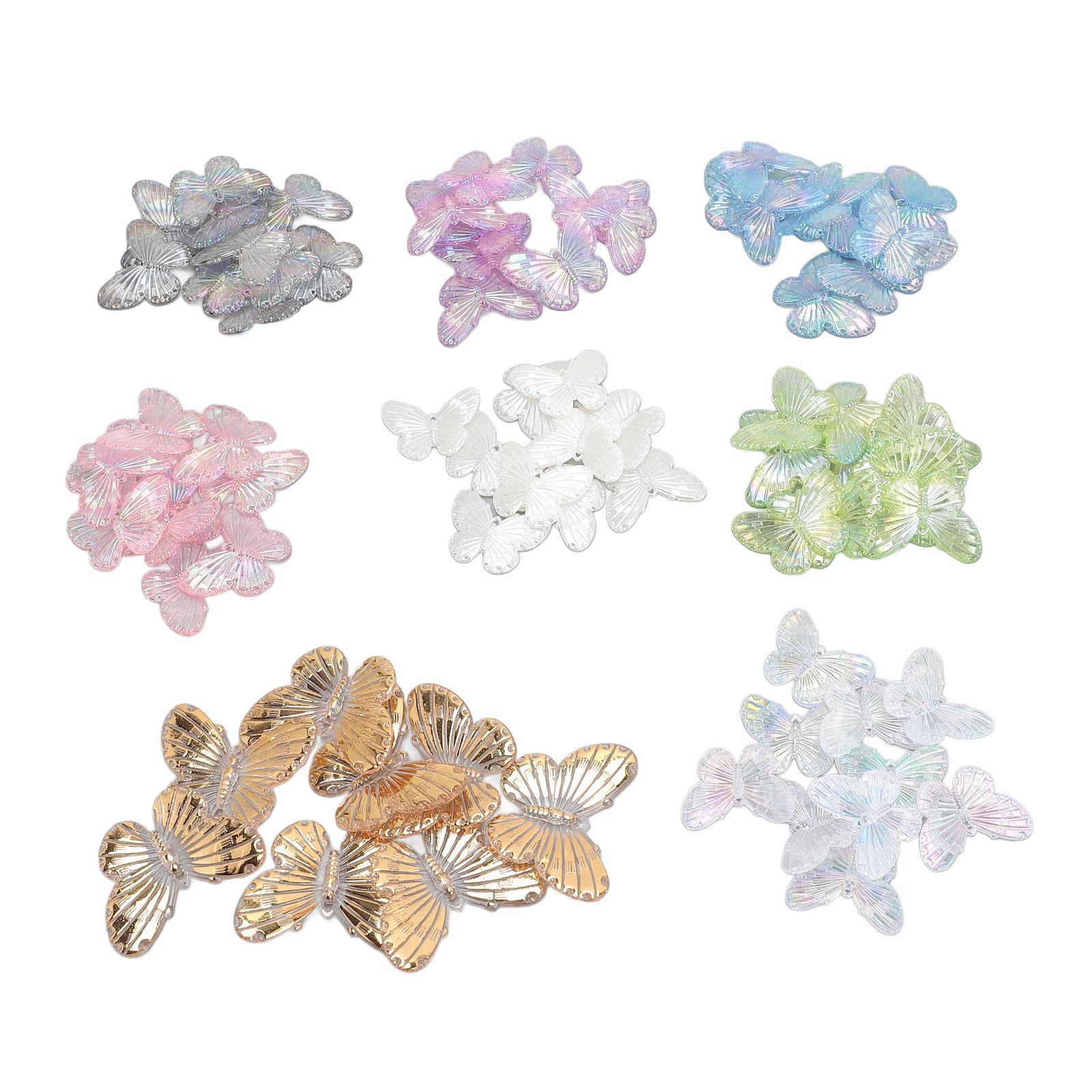 

80 шт. бабочки подвески пластиковые милые бабочки поделки украшения для подвески браслеты ожерелья