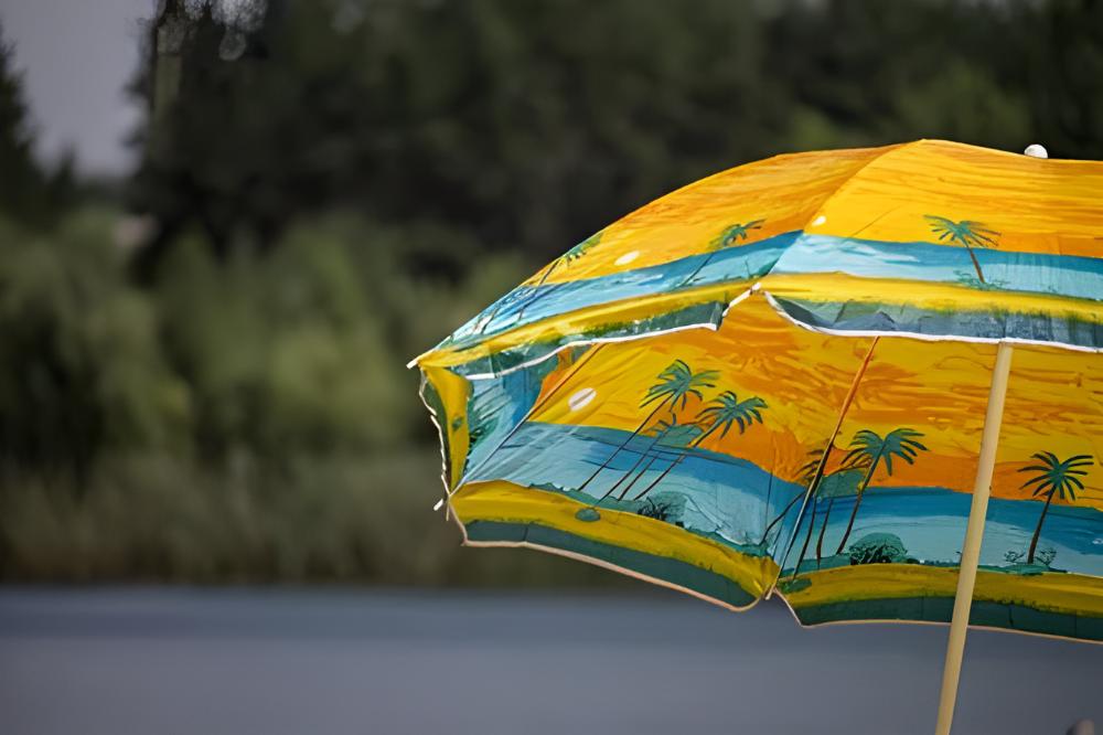 Sombrilla de jardín para playa - estampado de playa