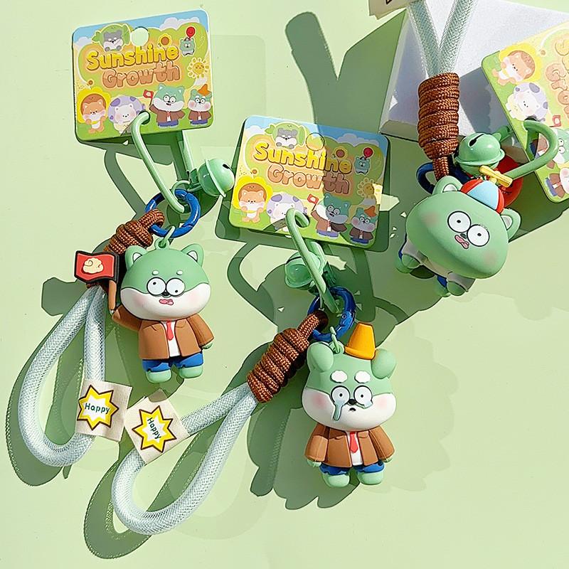 Zombies Vs Plants Dog Flag Balloon Roadblock Funny Cartoon Keychain Pendant