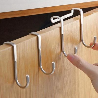 Küchen-Badezimmer-Schranktür-Rückseite, nicht abfärbender Tür-Rückhaken, Kleiderhaken, S-Typ, lochfreier Haken