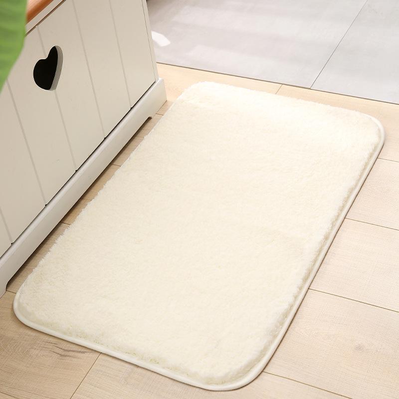 Thickened Anti-Slip Bathroom Floor Mat: Water-Absorbent Plush Doormat for Toilet, Entrance, and Bedroom