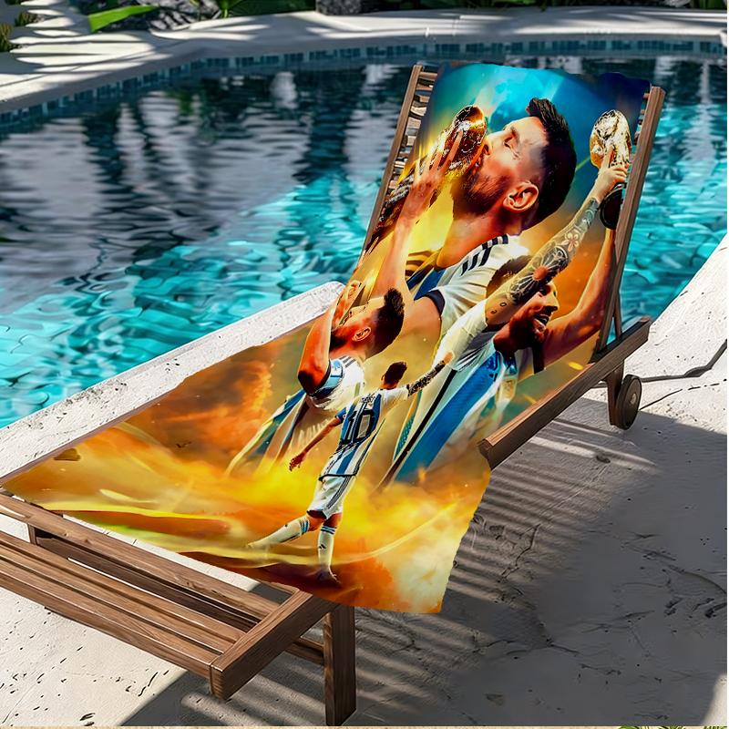 football player Print Beach Towel, Versatile Lightweight Absorbent Beach Towel for Pool Surf Yoga Bathroom, Perfect Birthday Holiday Gift