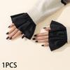 1 Gantelet Photo Décoratif en Mousseline pour Ongles avec Poignets Évasés Poignets Faux pour Nail Art Accessoires Photographie de Mode Sexy Doux Magnifique