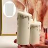 3 Pointed Cylindrical Candle Connected Shape Silicone Mold Pointed Cylindrical Candle Connected Combination Resin Gypsum Molds