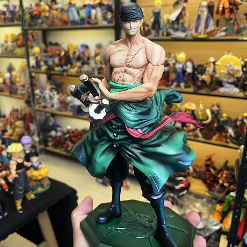 28cm One Piece Golden Mountain Roronoa Zoro Draw A Sword Zoro Model Ornament Anime Figure Collection Gk Statue Trendy Toys Gifts