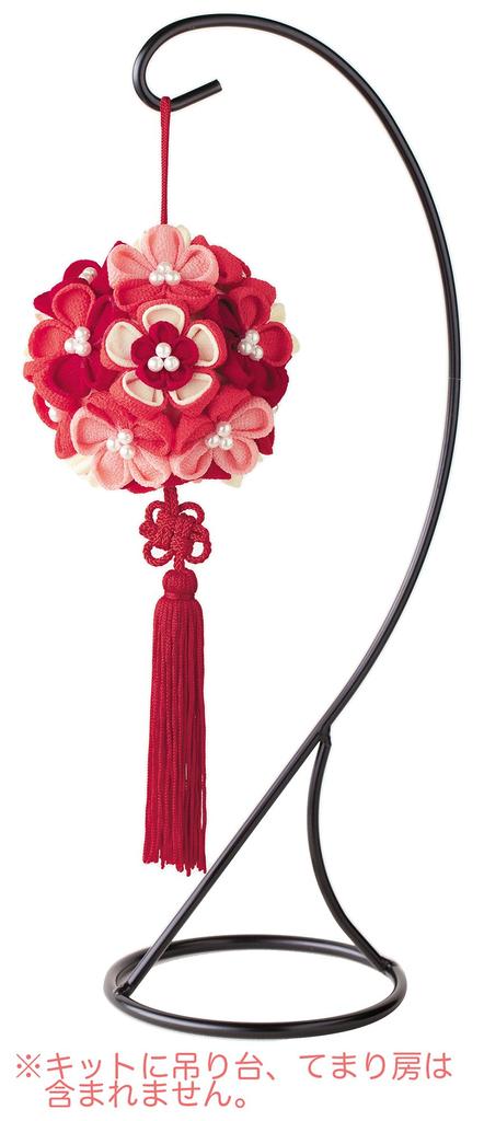 Panami Tsumami Craft Tsumamikko Flower Kit, Temari, Red, LH-375