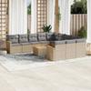 VidaXL Garden Lounge Set with Cushions 12 Pcs, Patio Sofas, Patio Furniture Set, Outdoor Furniture, Beige 3258839