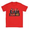 Novelty Band Sum 41 T-Shirt for Men Crew Neck Pure Cotton T Shirts SUM41 Punk Short Sleeve Tees Graphic Printed Clothing