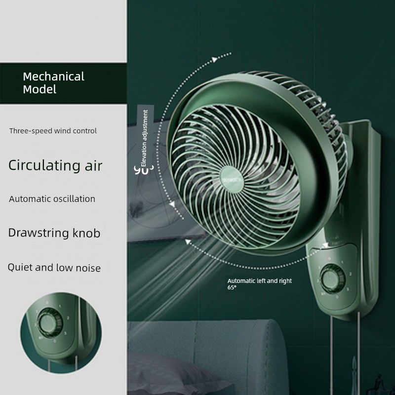

Skyworth Wall-Mounted Bathroom Punch-Free Electric Fan [Punch] Green Mechanical Model 1.2m Line