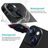 Camera Protection Glass - Rigid - for iPhone 15/15 Plus - 9H Tempered Glass - Black Edge - 0.33 Mm