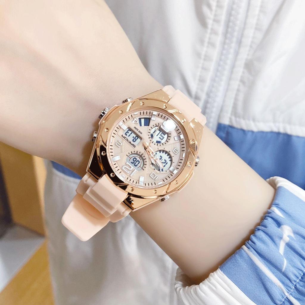 Sportovní svítivé vodotěsné multifunkční elektronické hodinky pro dospívající dívky