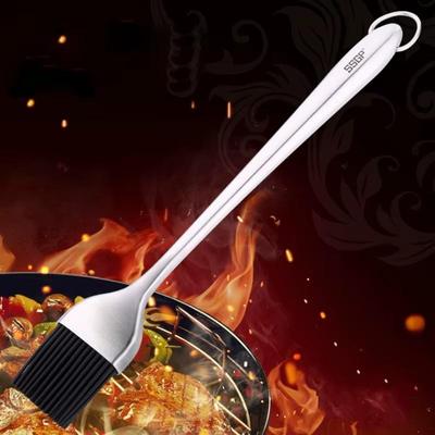 Brocha de Silicona de Alta Temperatura Brocha para Barbacoa Brocha para Aceite No Suelta Pelusa Acero Inoxidable 304 Cepillos de Cocina Herramientas para Barbacoa para Cocina Casera