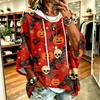 Women's Halloween Print Hoodie Loose Fit Casual Pullover