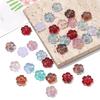 ZW40 10Pcs Transparent Fresh Feeling Gradient Exquisite Glass Beads Cherry Blossom Handmade DIY Bracelet Earrings Material