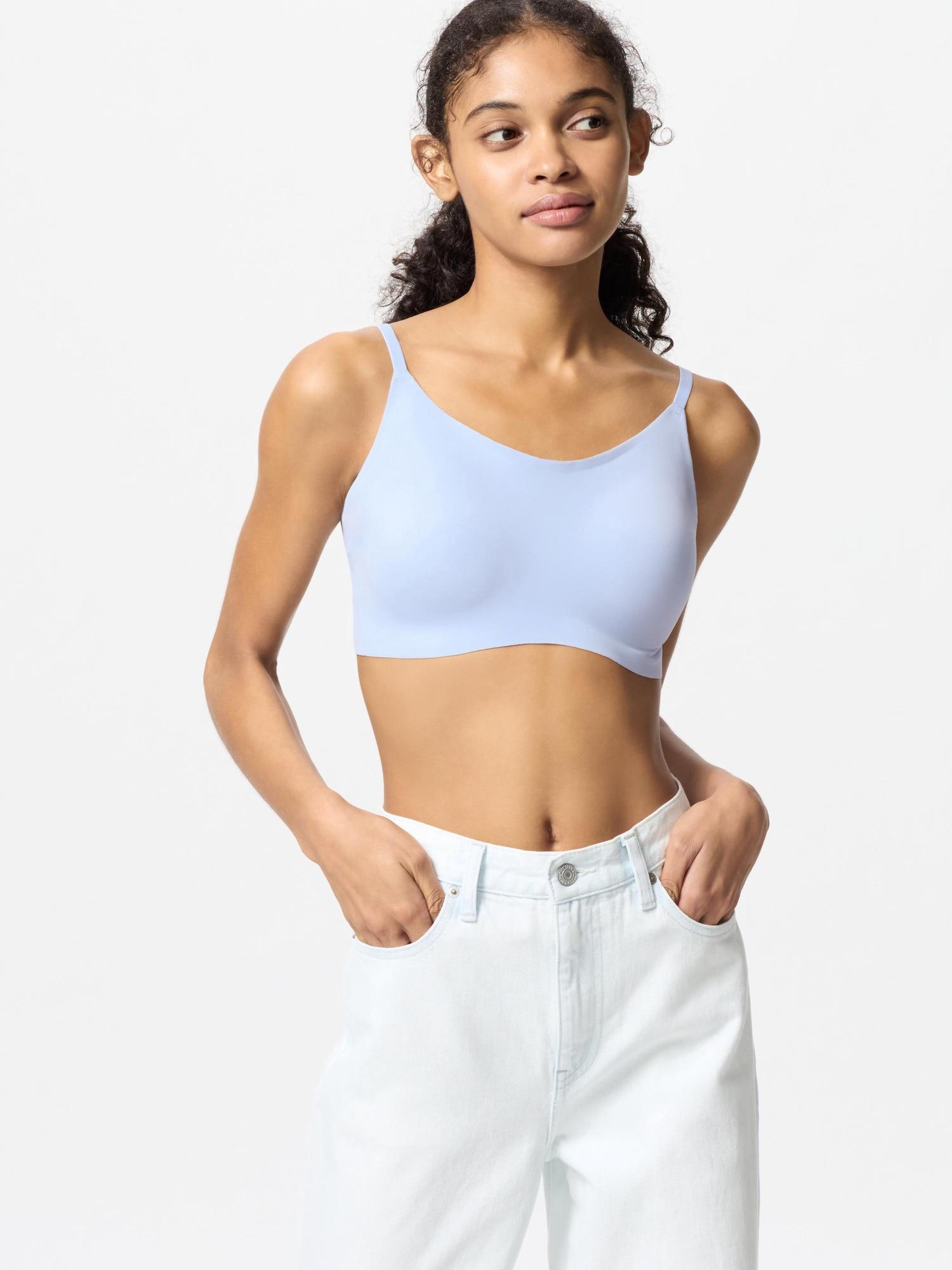 

Uniqlo Airism Wireless Bra Свободный U-образный вырез 60 LIGHT BLUE/WOMEN XXL