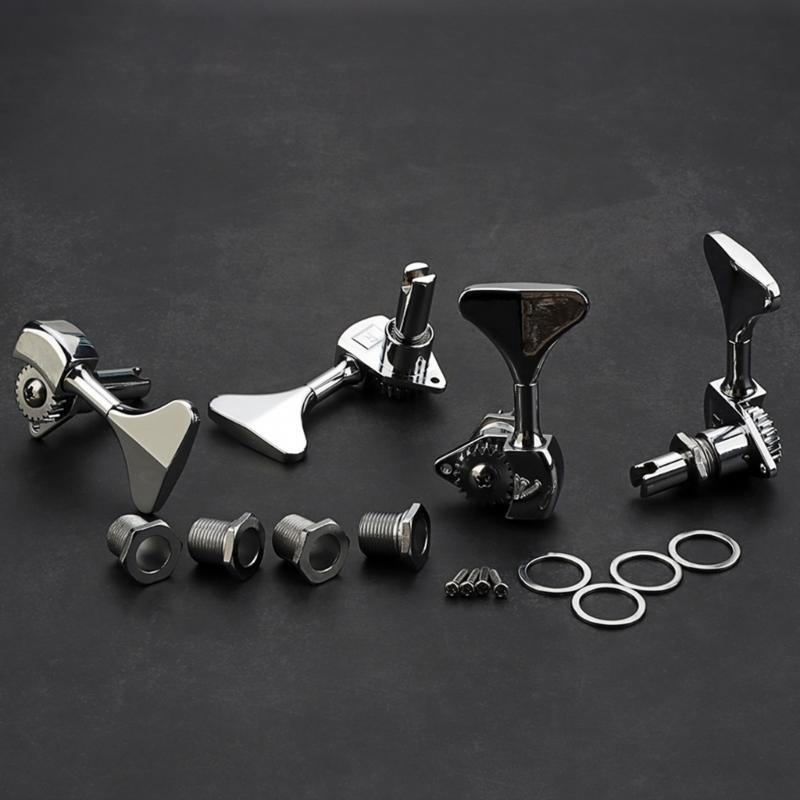 Electric Bass Tuner Peg 4 String Bass Machine Head Knobs Open Gear Bass Tuning Pegs for Electric Guitar Bass Hardware