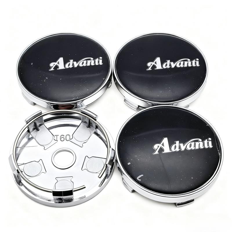 4pcs Advanti Racing Logo Emblem Car Wheel Center Caps O.D 60MM Clips 56MM Wheels Hub Dust Cap Rim Hubcaps Cover Car Accessories
