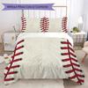 Dynamic Football Baseball Pattern Bedding Uilt Set Uilt Cover Pillowcase Home Decoration Birthday Gift (1 * Duvet Cover + 2 * Pillowcase Without Core)