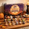 Calendario dell'Avvento di Halloween 2026 Conto alla Rovescia di 24 Giorni con Mini Figure Sorpresa Collezionabili Set di Giocattoli Fatati per Bambini Adulti Gadget per Feste da Tavolo
