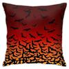 Halloween Horror Pumpkin Bat Print Pattern Cushion Cover Home Living Room Sofa Decoration Polyester Zipper Pillow