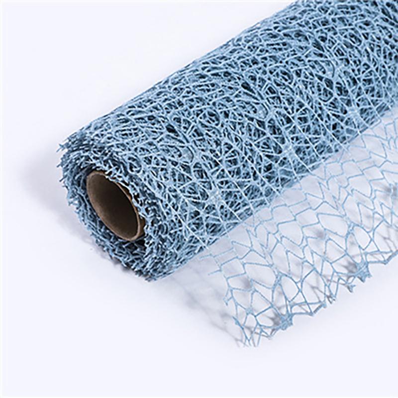 50Cm*4.5M/Roll Flower Wrapping Mesh Paper Iregular Hollow Net Wrapper Floral Bouquet Paper Fresh Flower Florist Packaging Sheet