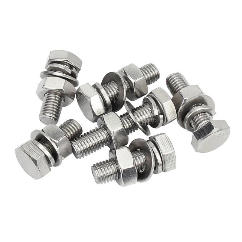 MASHIFU 304 Stainless Steel Hex Head Bolt & Nut Washer Set