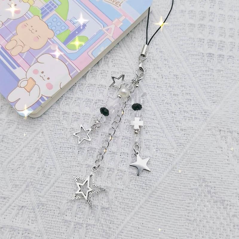 High-Quality Star Cross Mobile Phone Charm Strap Phone Chain Keychain Lanyard Perfect Gift for Friends and Family