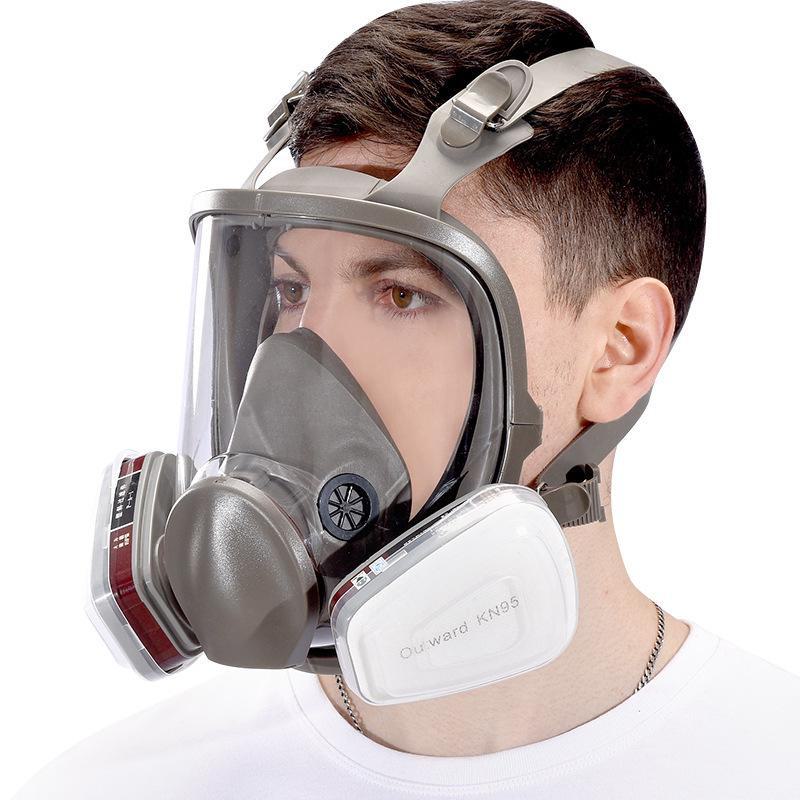 Masque à gaz intégral anti-buée pour peinture par pulvérisation et protection contre la poussière 6800