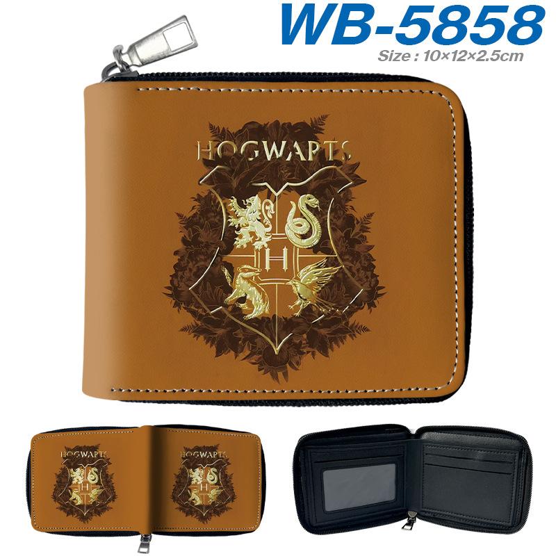 Portfel Harry Potter Krótki Zapinany na Zamek Skóra PU Portmonetka na Monety Uchwyt na Karty dla Uczniów