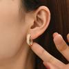 2022 New Pearl Small Circle Hoop Earrings for Women Gold Plated Piercing Ear Buckle Huggies Pearls Eardrop Minimalist Zircon