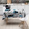 Modern Space Pattern Dining Tablecloth Blue Black Colorful Design for Home Decoration