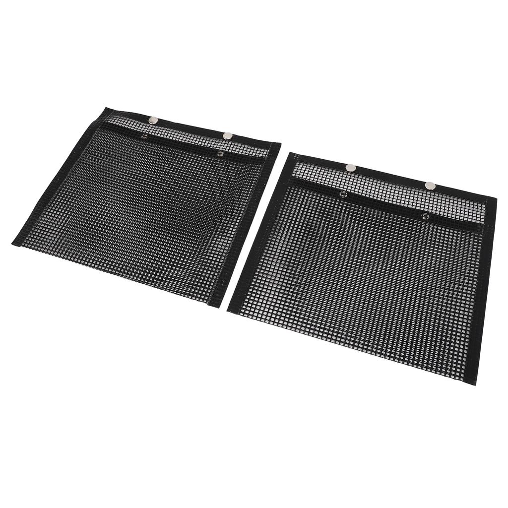 2 Pieces Barbecue Mesh Grilling Bags, Reusable Heat Resistant Fiberglass Grilling Pouches with Non-Stick, for Picnic Barbecues