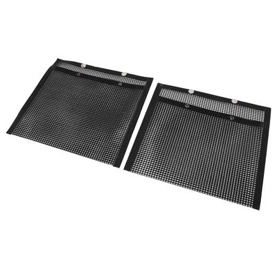 2 Pieces Barbecue Mesh Grilling Bags, Reusable Heat Resistant Fiberglass Grilling Pouches with Non-Stick, for Picnic Barbecues