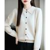 2026 Spring/Summer Women's Polo Collar Knit Shirt Sweater - Loose Long-Sleeved Wool Cardigan Fashion Outerwear