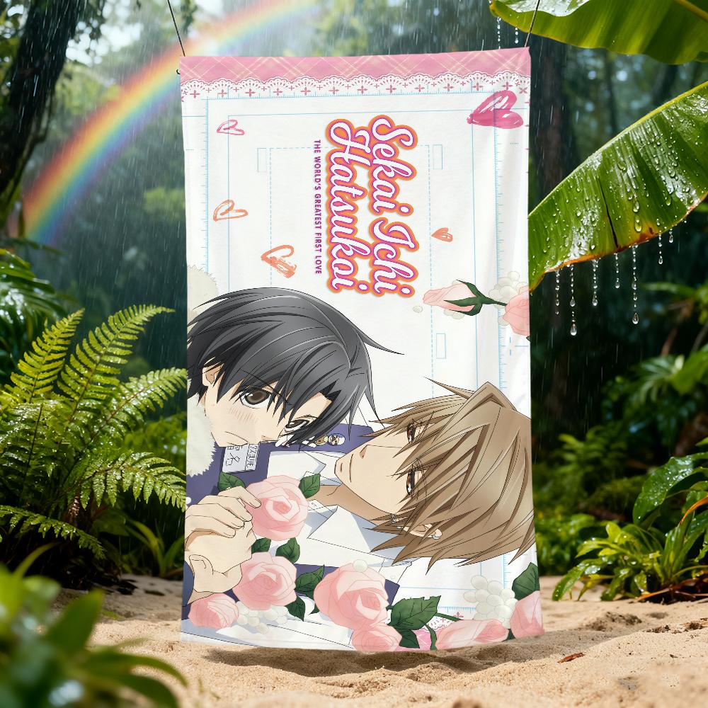 Anime S-Sekai-ichi H-hatsukoi Towel Beach Quick Dry Soft Pool Towels Gift for Travel Gym Shower Camping sports