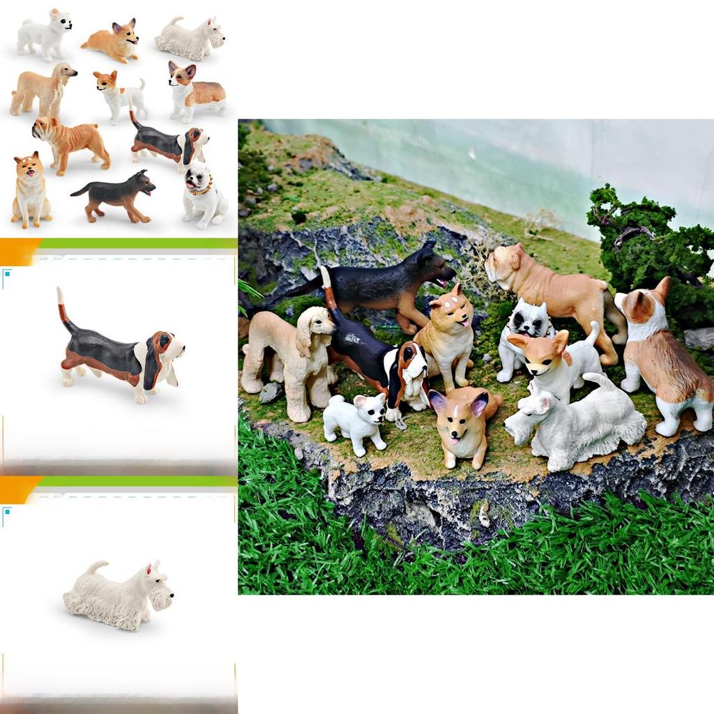 Corgi Pvc Dog Figure For Children Learning Playroom Decor With Durable Material
