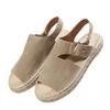 Sandale de modă pentru femei Vară 2024 Noi sosiri Mărime mare 43 Pantofi cu degetele descoperite Sandale plate casual pentru doamne Espadrile Zapatos Fiesta Mujer