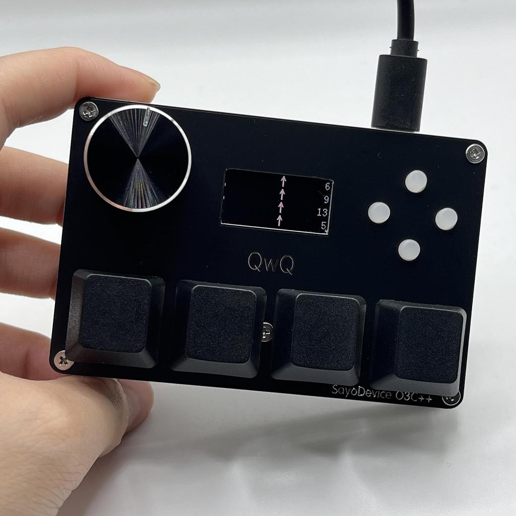 BTXETUEL SayoDevice O3C++ OSU Keyboard Rapid Trigger Hall Switch Magnetic Linear Switch Keyboard with Knob and Screen, Copy Paste, Shortcut, Macro