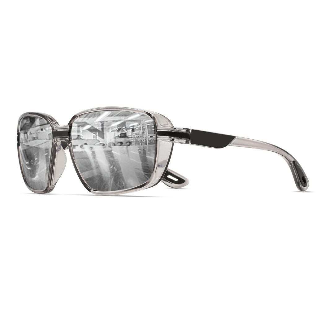 Classic Square Retro Polarized Sports Sunglasses - Oversized Wraparound Frame, UV400 for Fishing, Running, Hiking & Travel